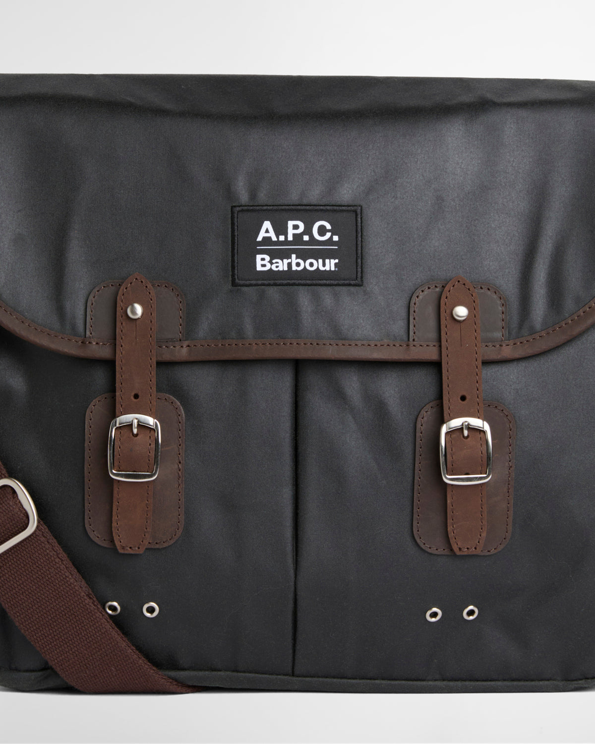 Barbour X A.P.C. Waxed Tarras Bag