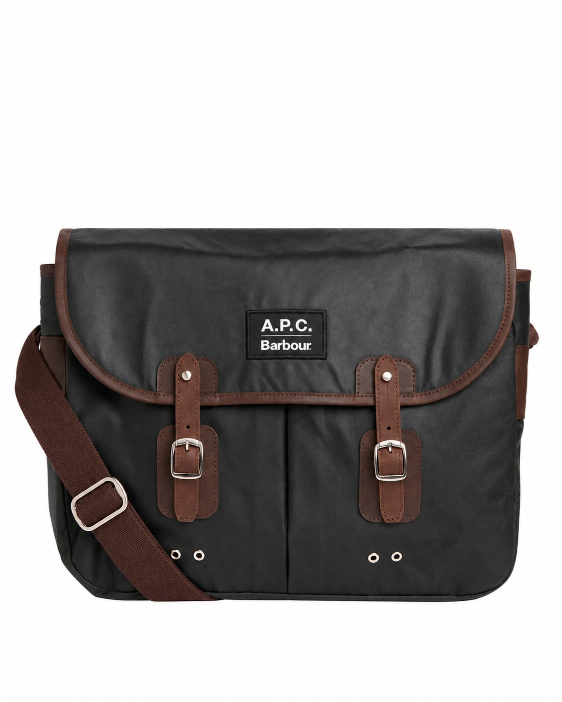 Barbour X A.P.C. Waxed Tarras Bag
