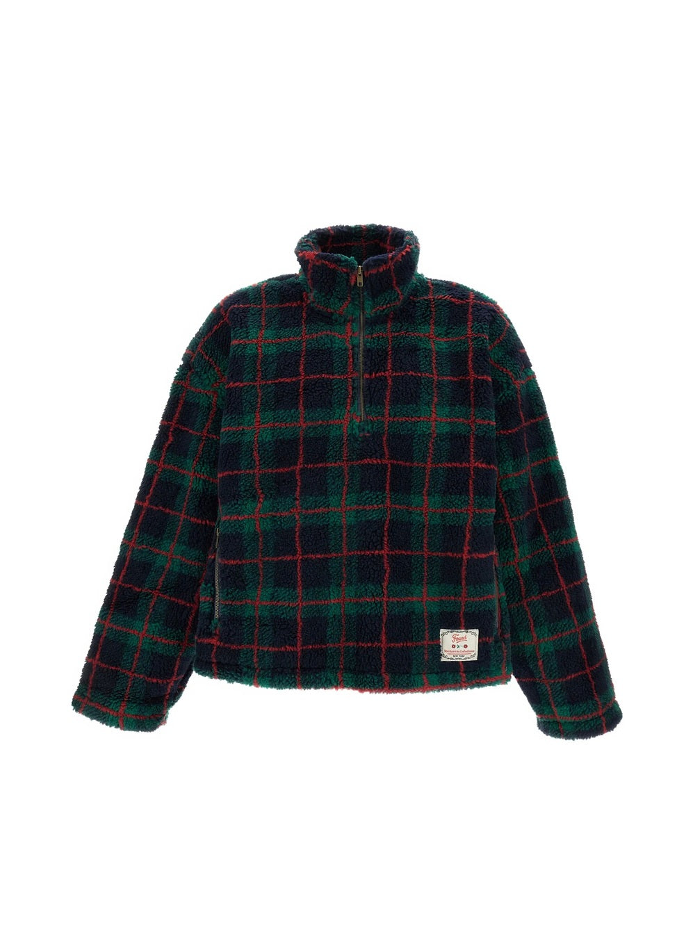 "Plaid Quarter Zip Fleece" pullover
