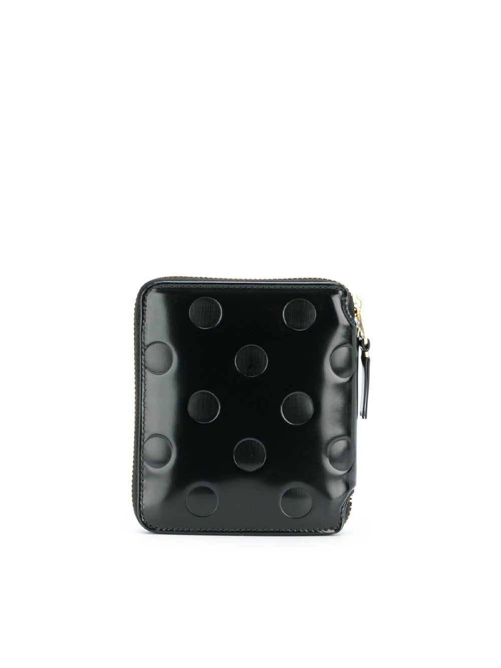 Polka Dots Embossed zip-around wallet