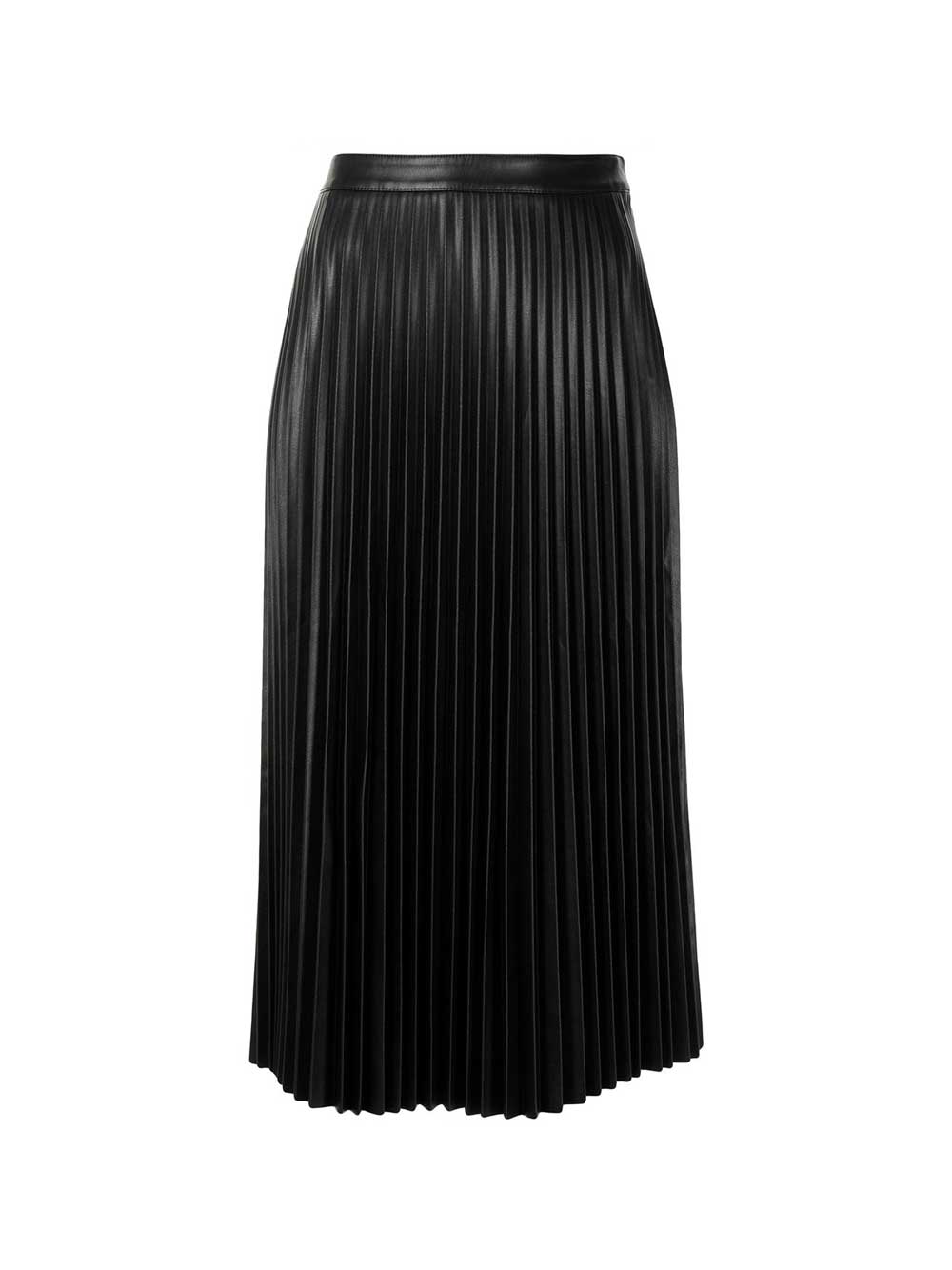 Pleated Skirt In Faux Leather