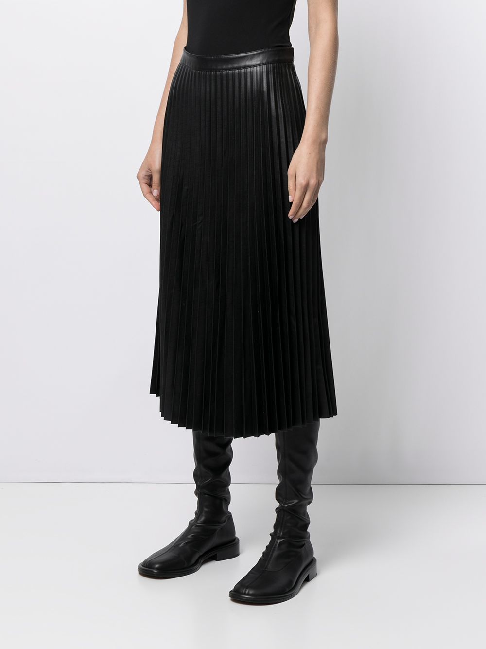 Pleated Skirt In Faux Leather