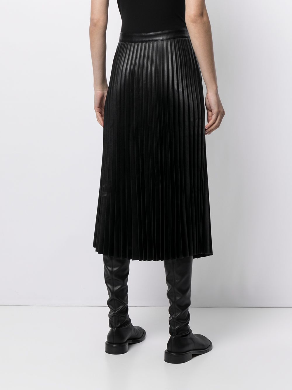 Pleated Skirt In Faux Leather