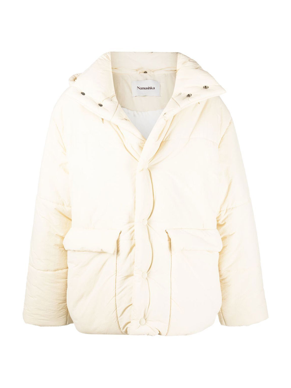 Piumino Bianco Hide Hood