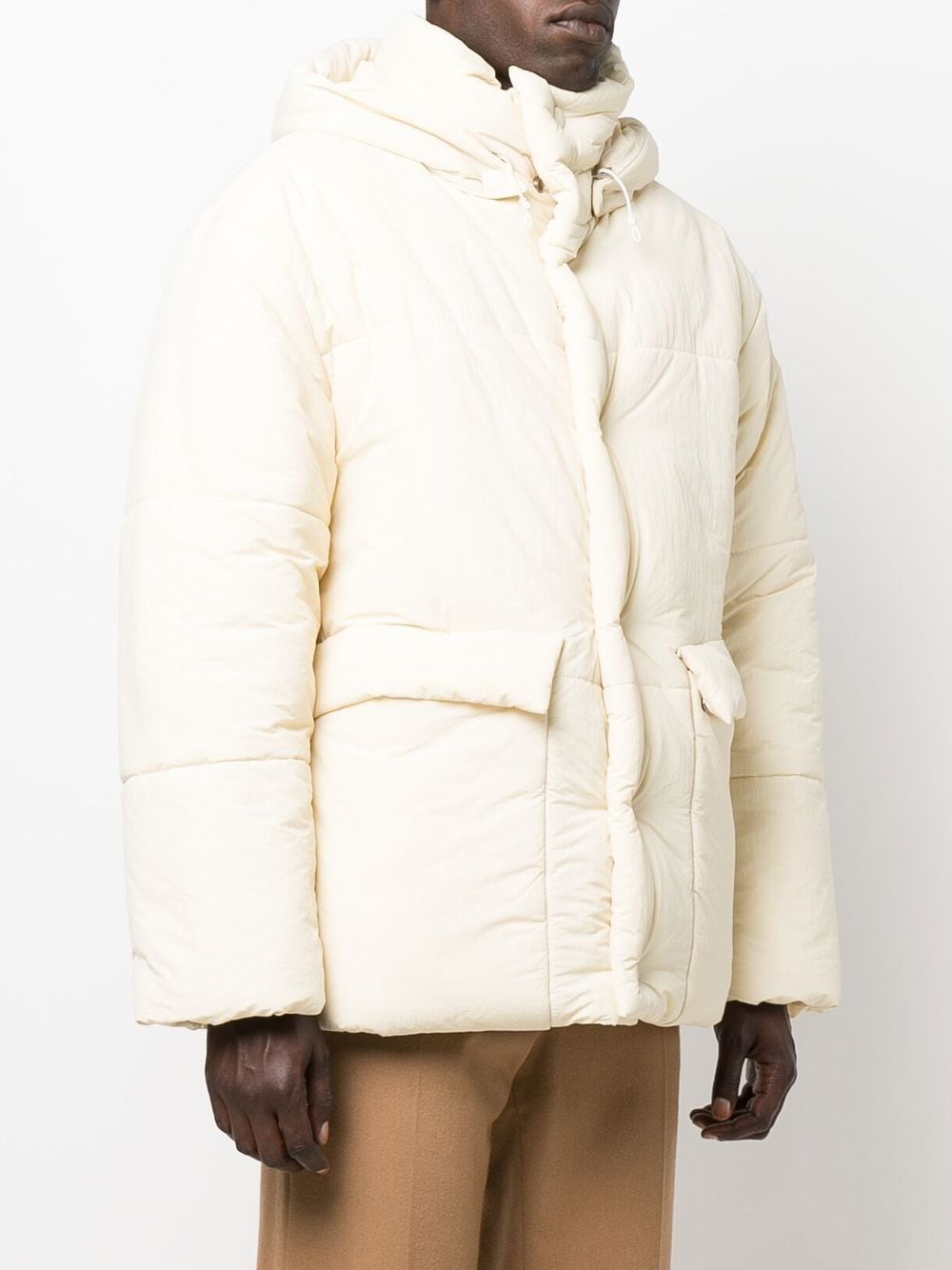 Piumino Bianco Hide Hood