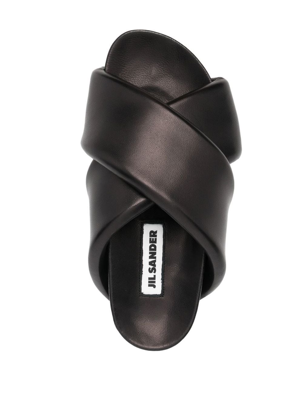 Band Sandal In Black Leather