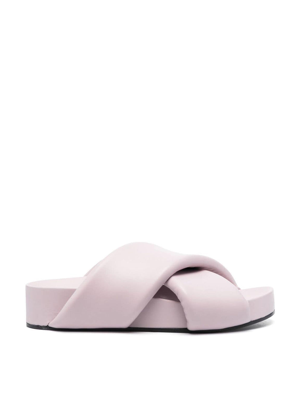 Band Sandal In Lilac Leather