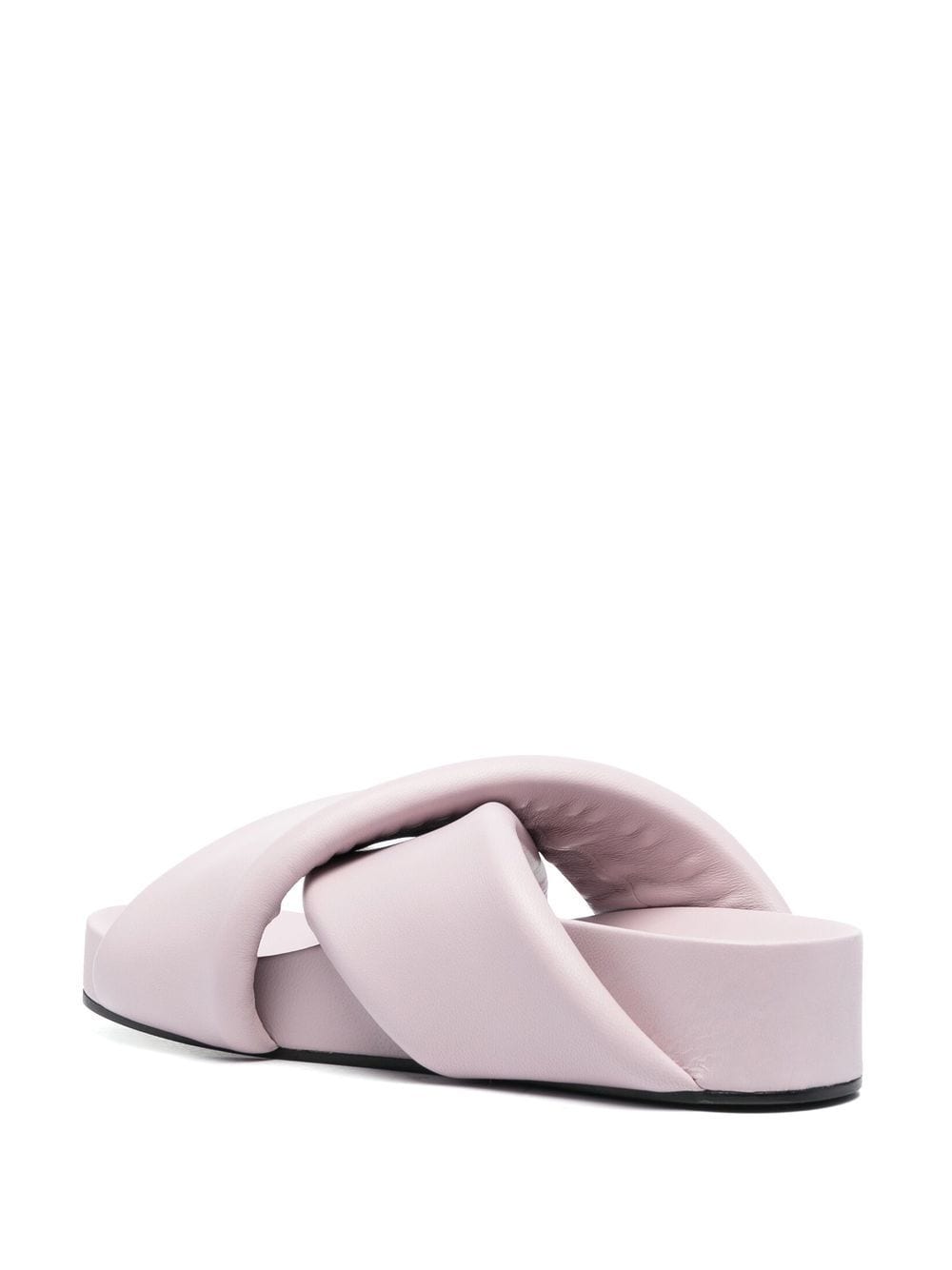 Band Sandal In Lilac Leather