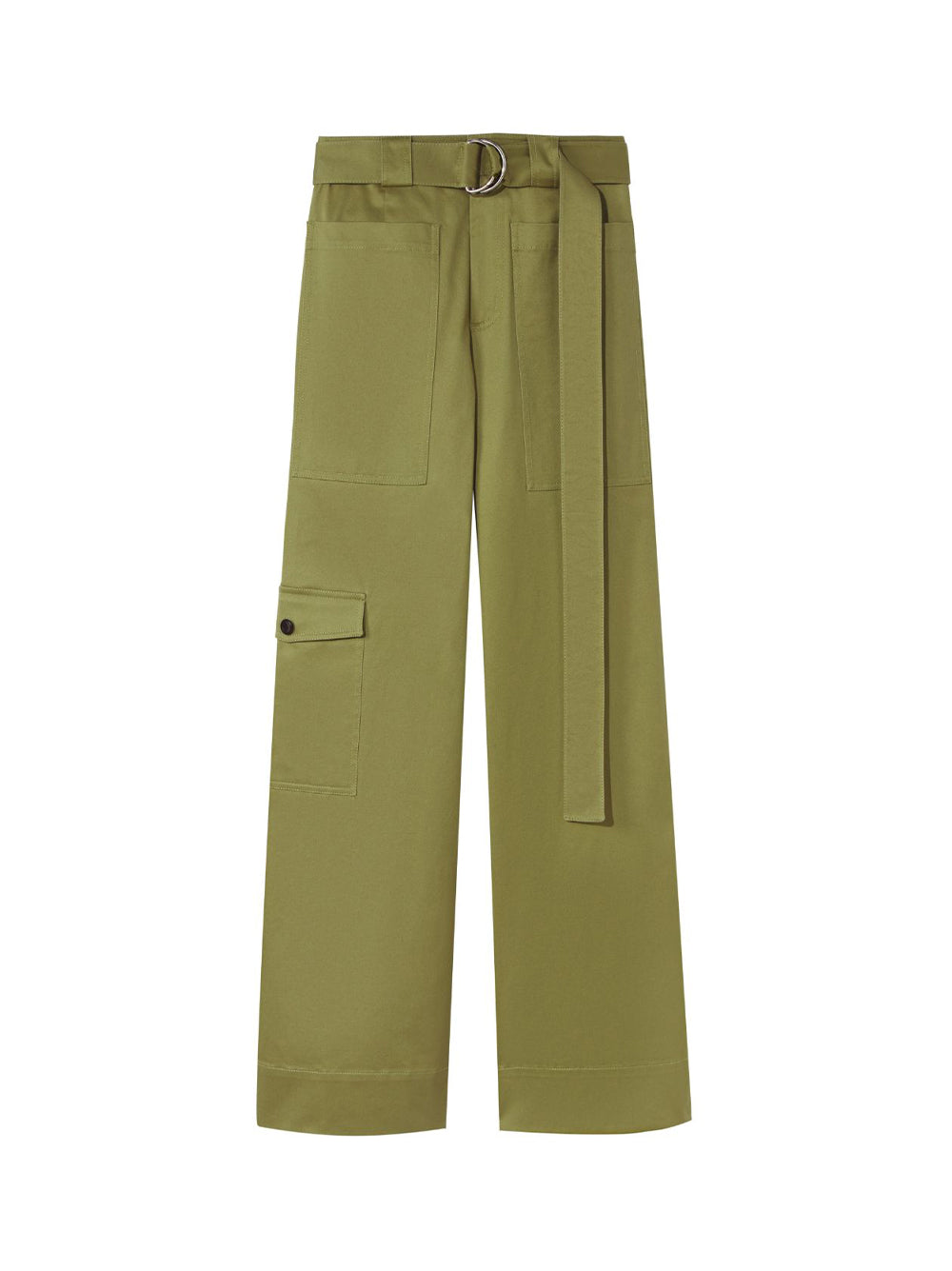 Pantalone Cargo Con Cintura Verde
