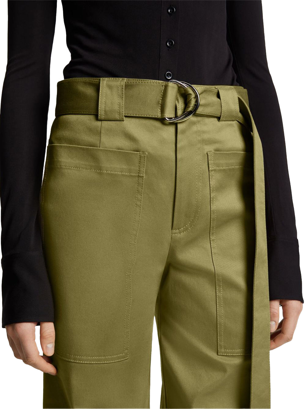 Cargo Pants With Green Belt
