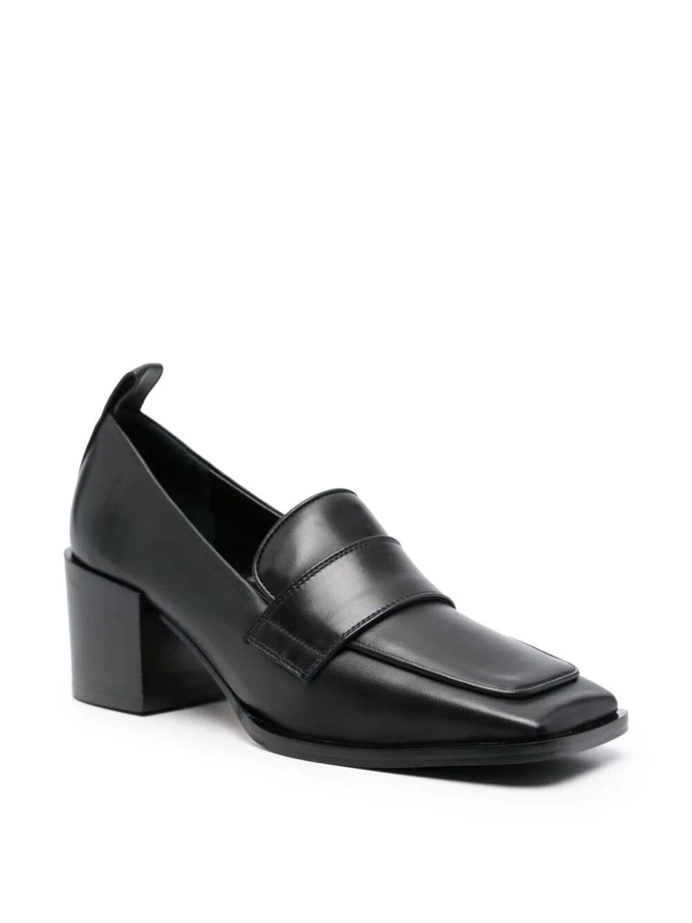 black Anka heeled loafer