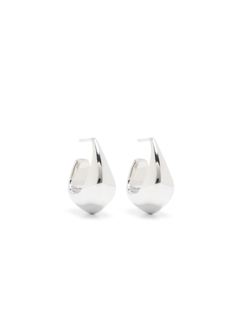 Curved Mini Drop Argento earrings