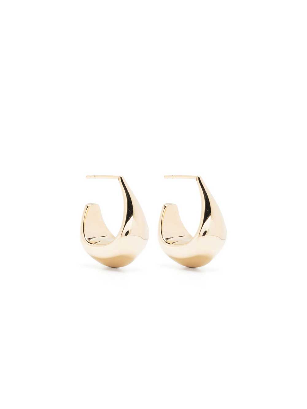 Gold Curved Mini Drop Earrings