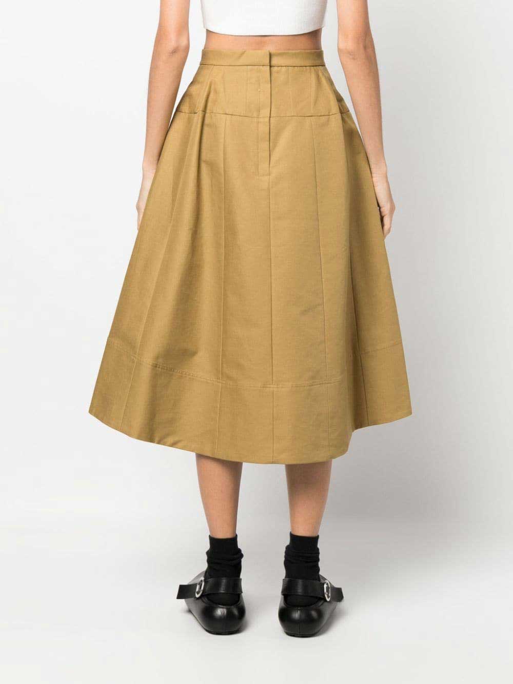Sculpted Cotton Skirt