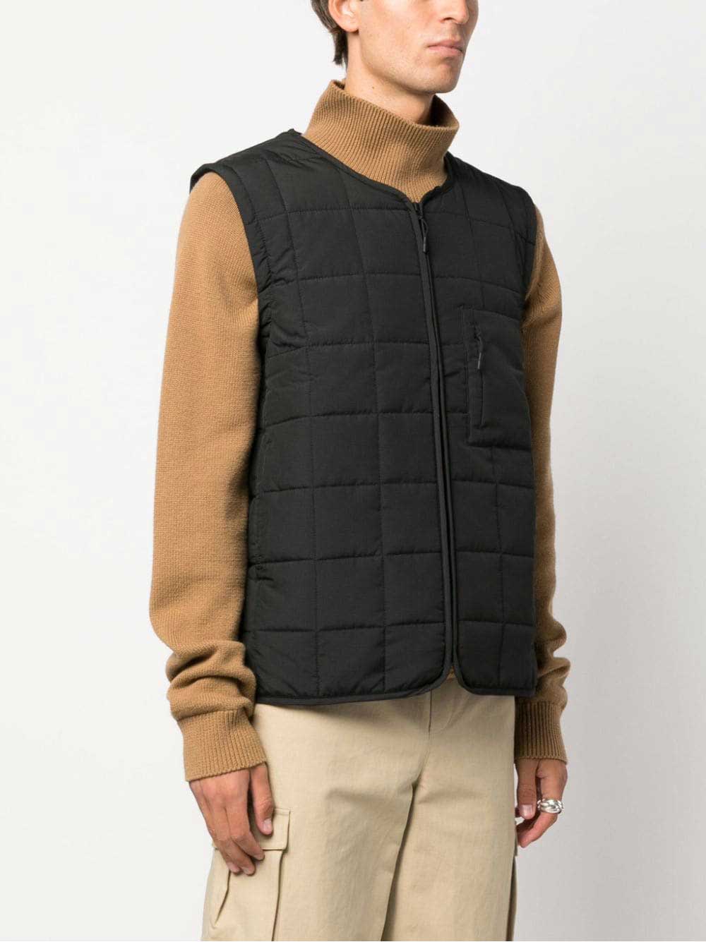Black Quilted Waterproof Vest