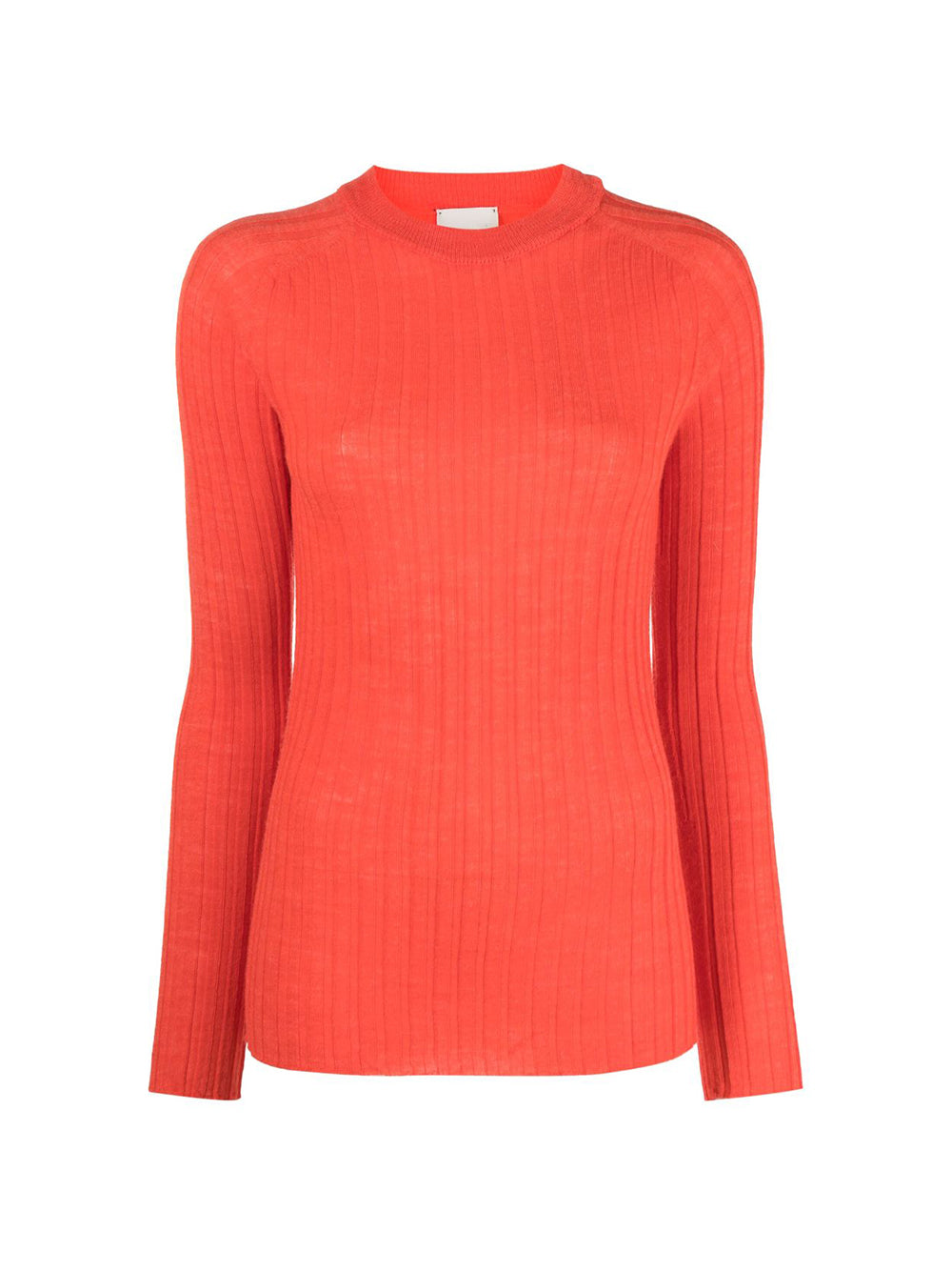Coral ribbed sweater