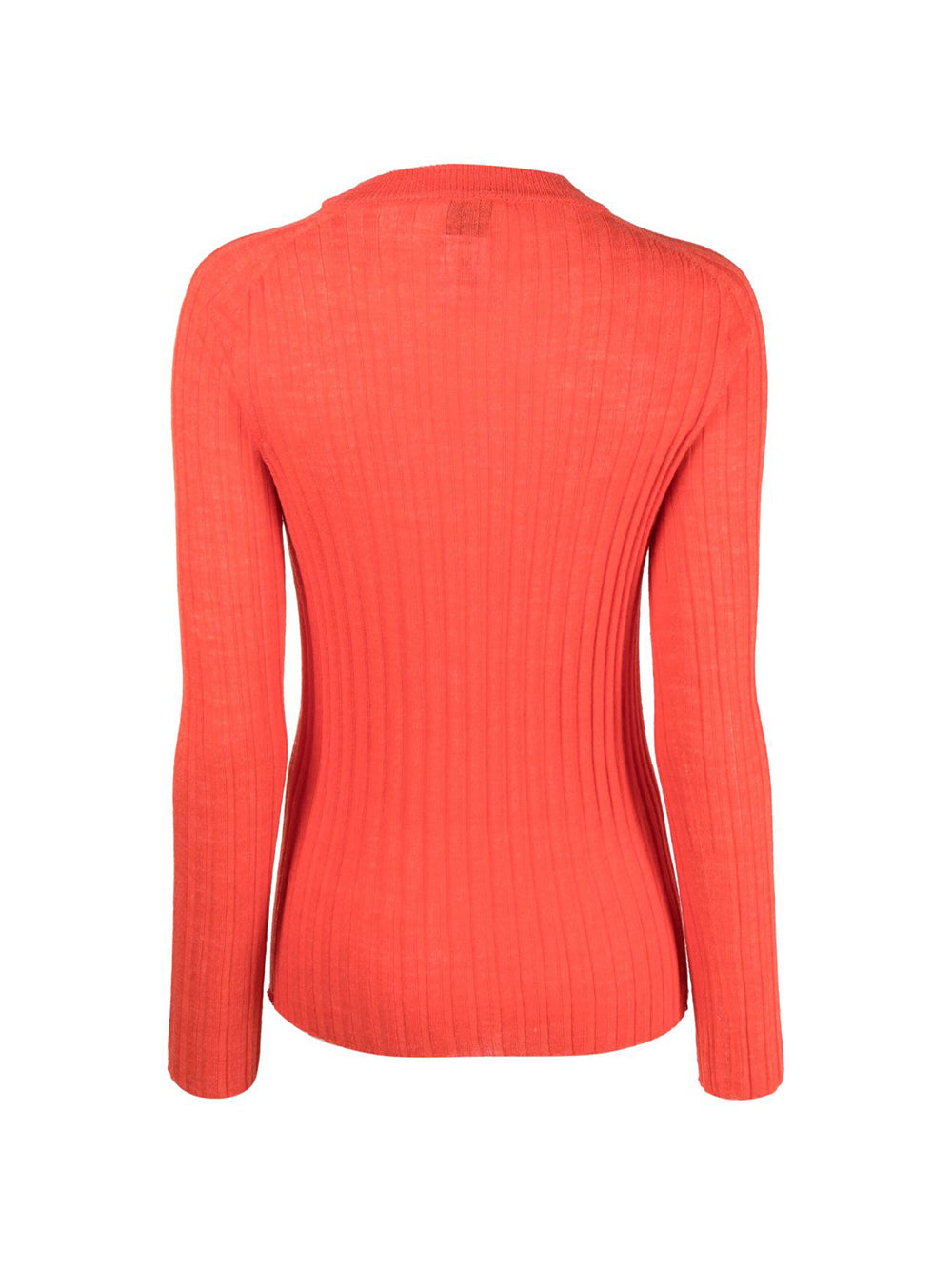 Coral ribbed sweater