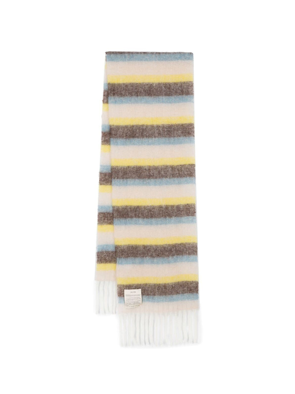 mix yellow striped scarf