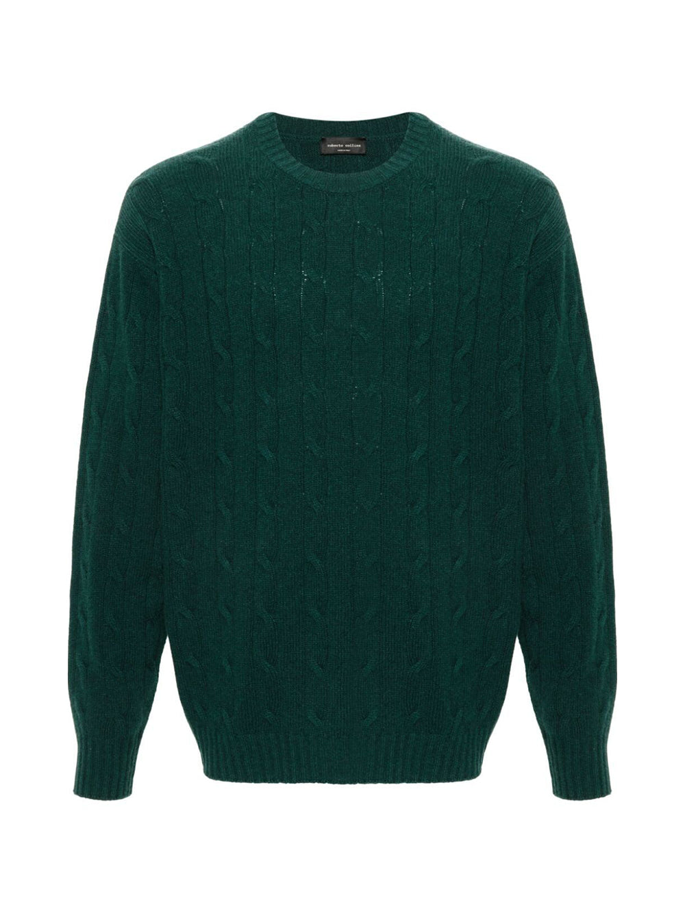 Maglione A Trecce Verde