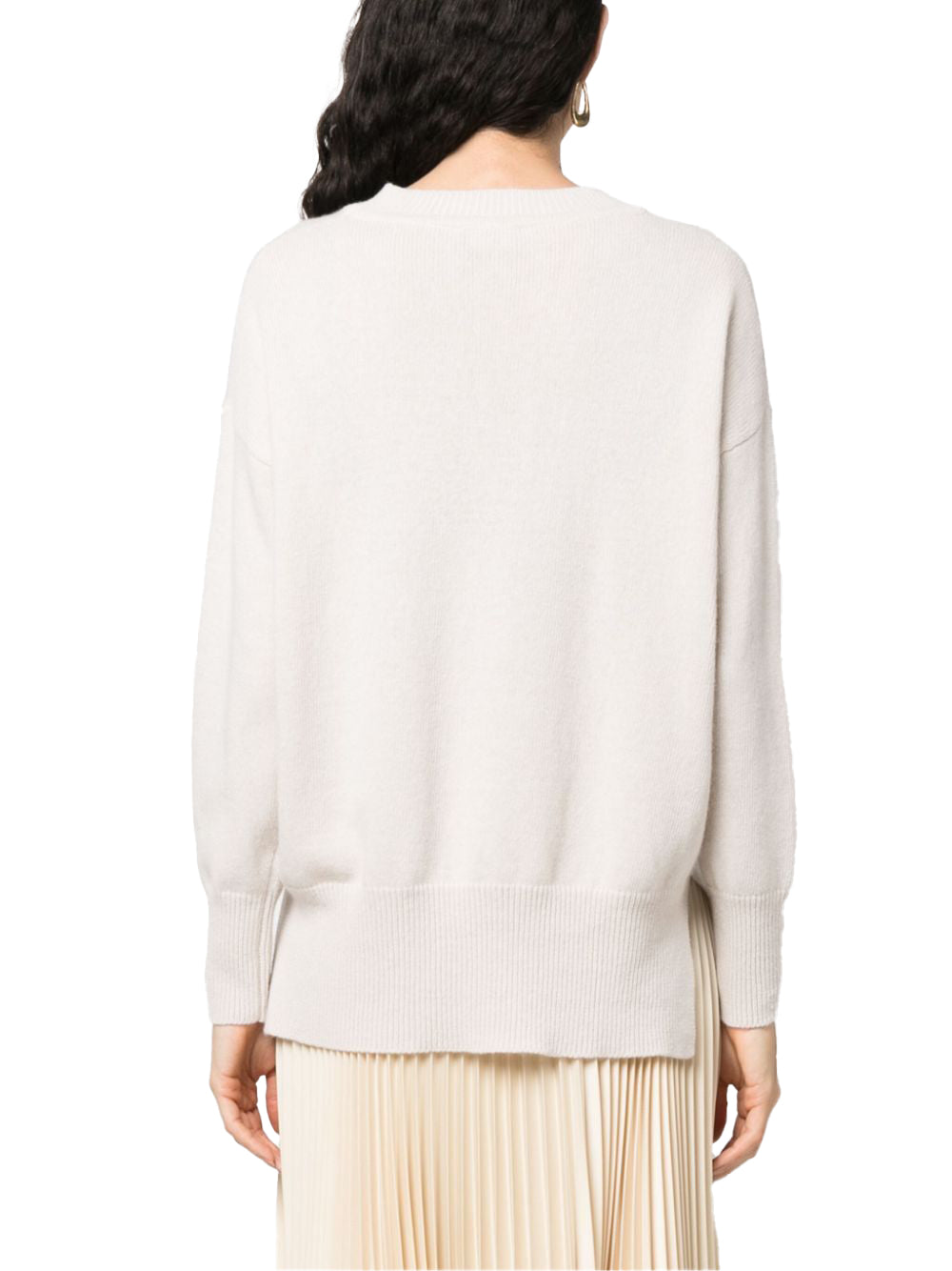 oversized sweater with white slits