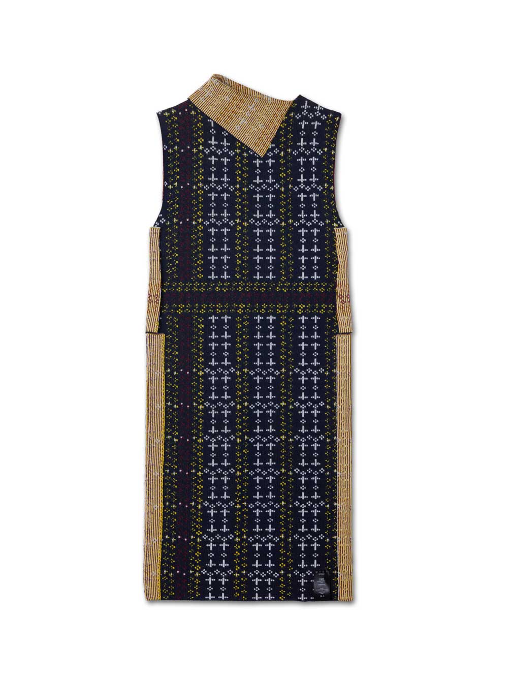 Reversible sleeveless dress in jacquard piquet