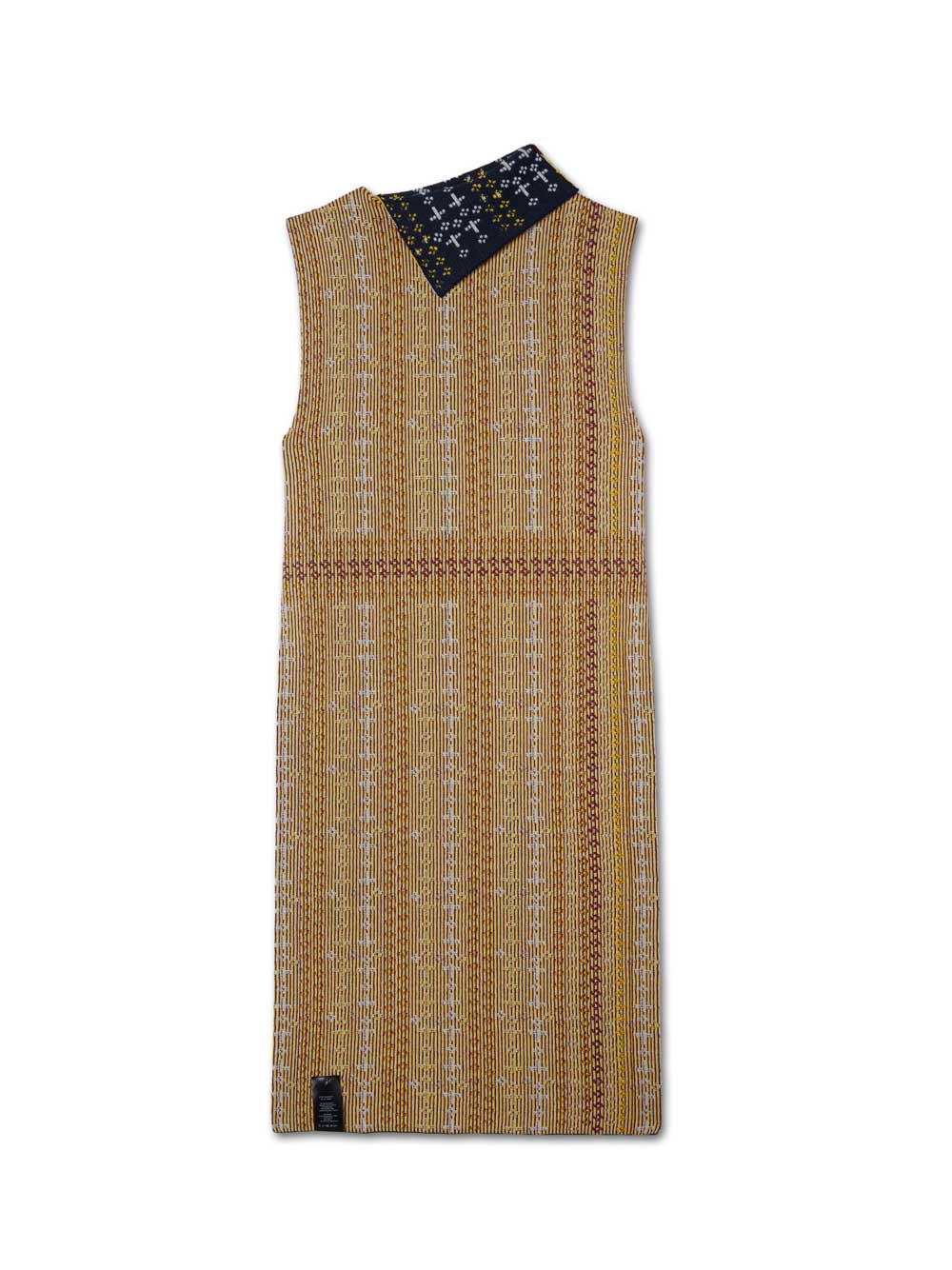 Reversible sleeveless dress in jacquard piquet