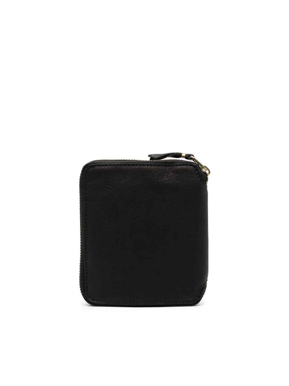 Black Leather Zip Wallet