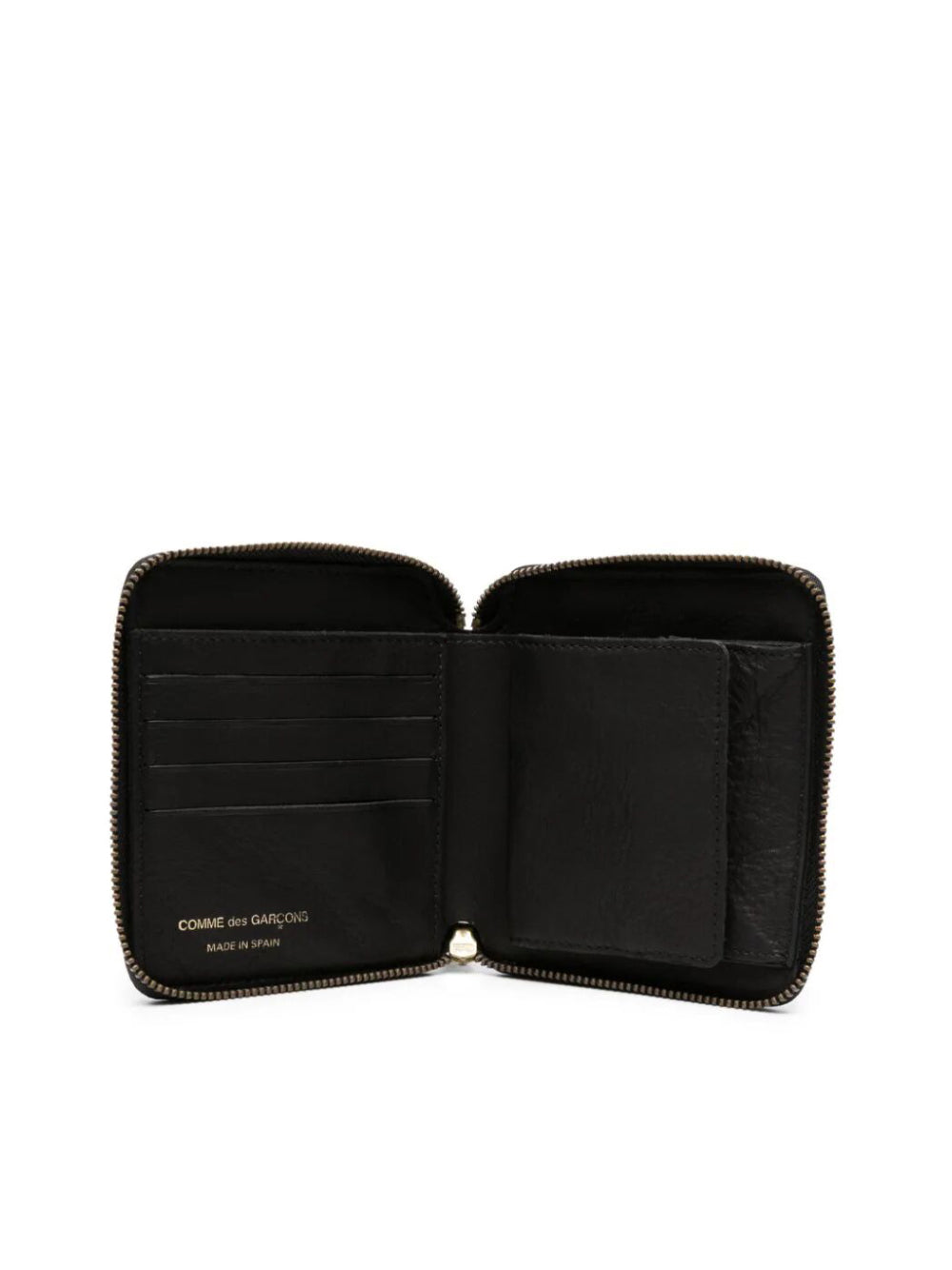 Black Leather Zip Wallet