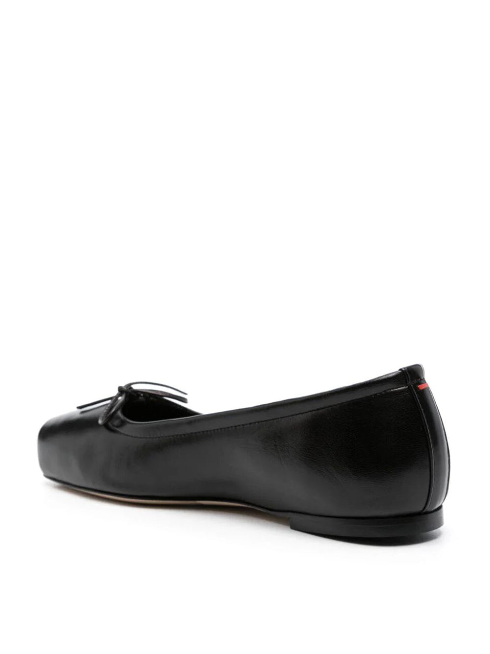 Black Gabriella Nappa Leather Ballet Flats 