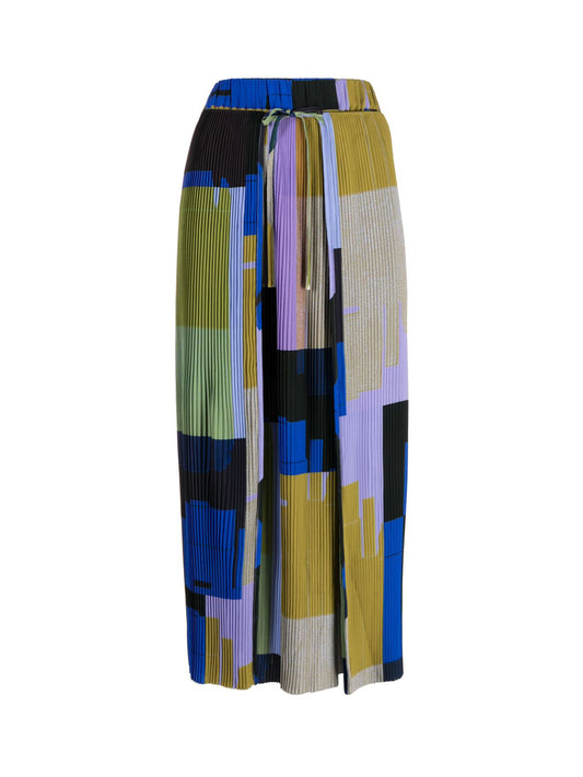 Multicolor Plisse Transit Skirt