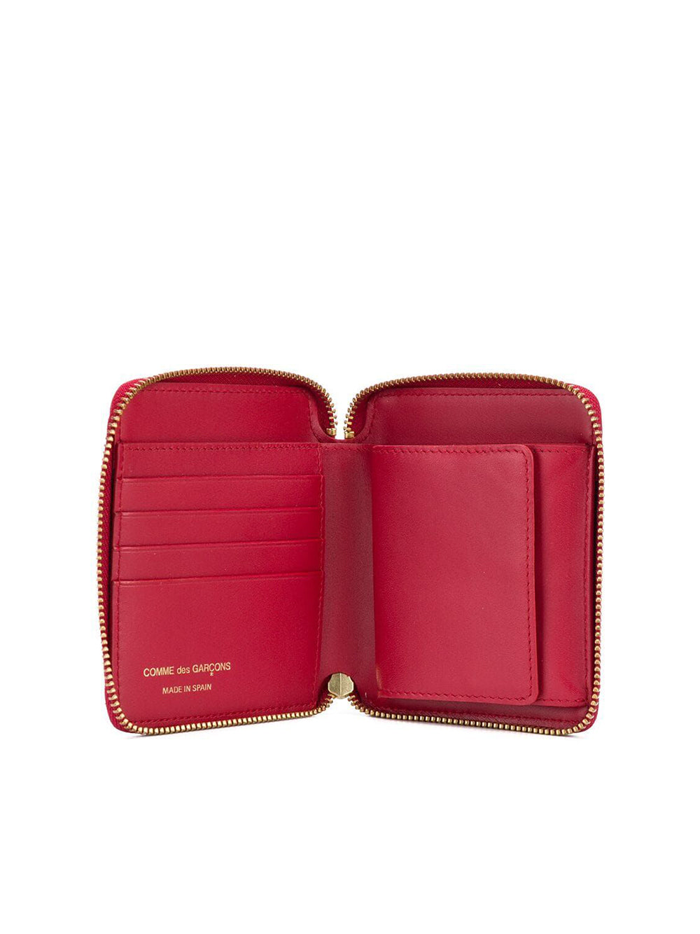 Red Leather Wallet With Zip