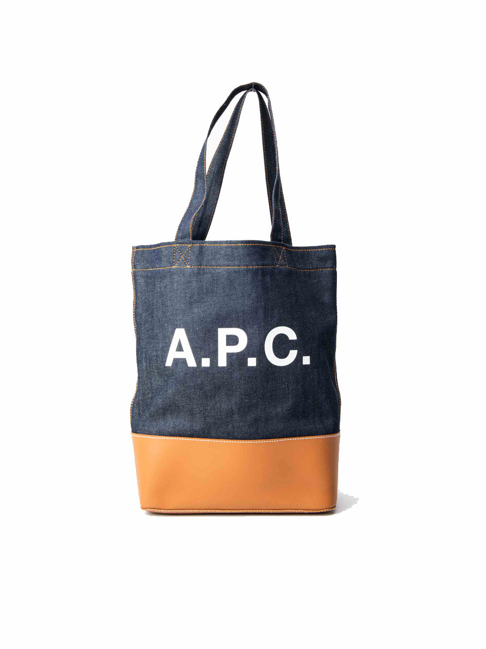 Axel Tote In Denim And Leather Bottom