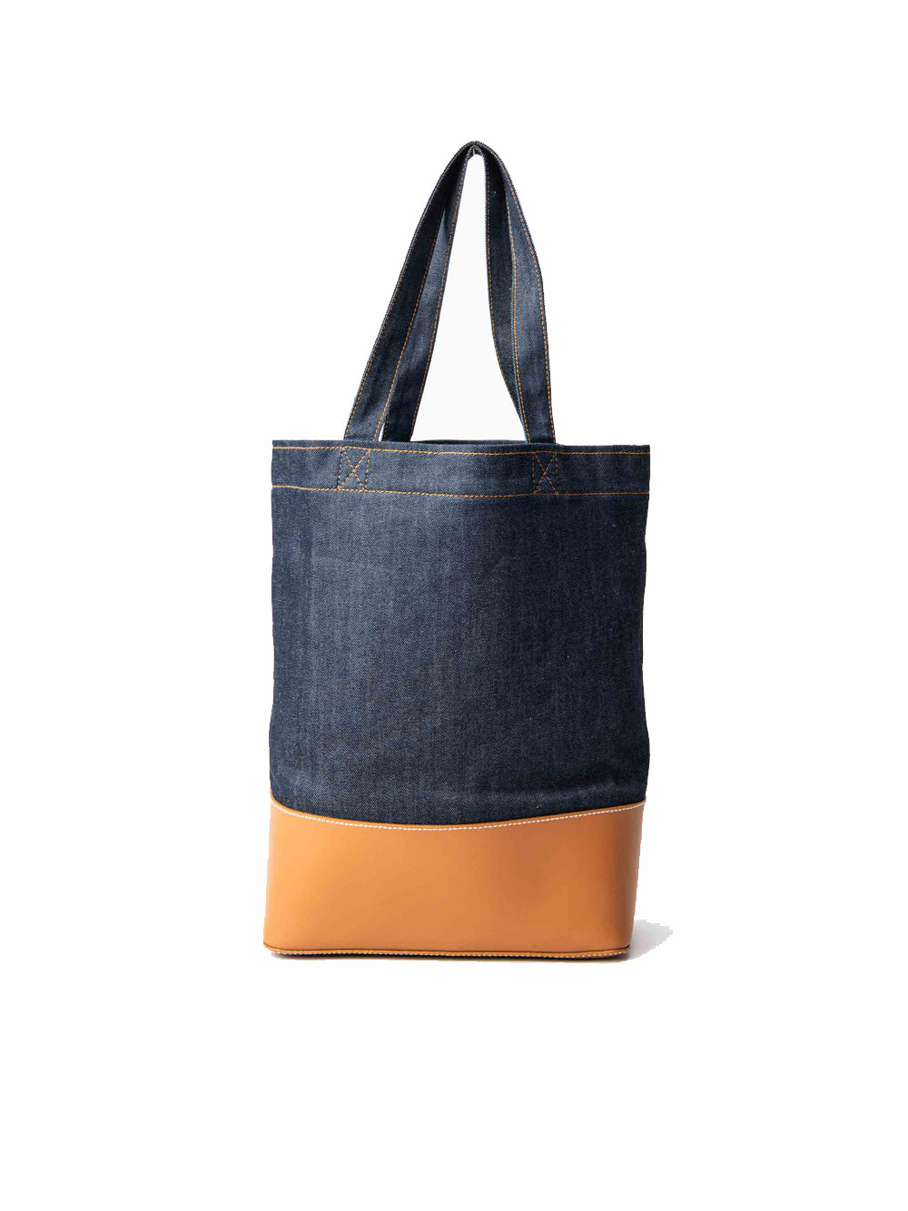 Tote Axel In Denim E Fondo Cuoio